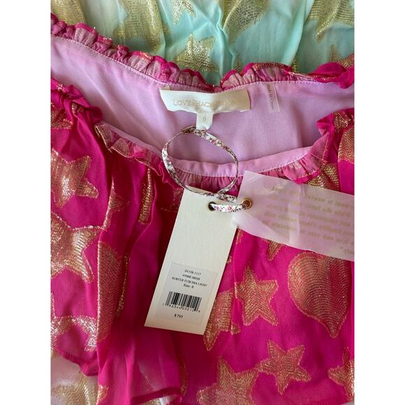LoveShackFancy NWT Vynne Surfer Fuschia Light Ombré Maxi Tiered Dress size XS 0 - Picture 11 of 16